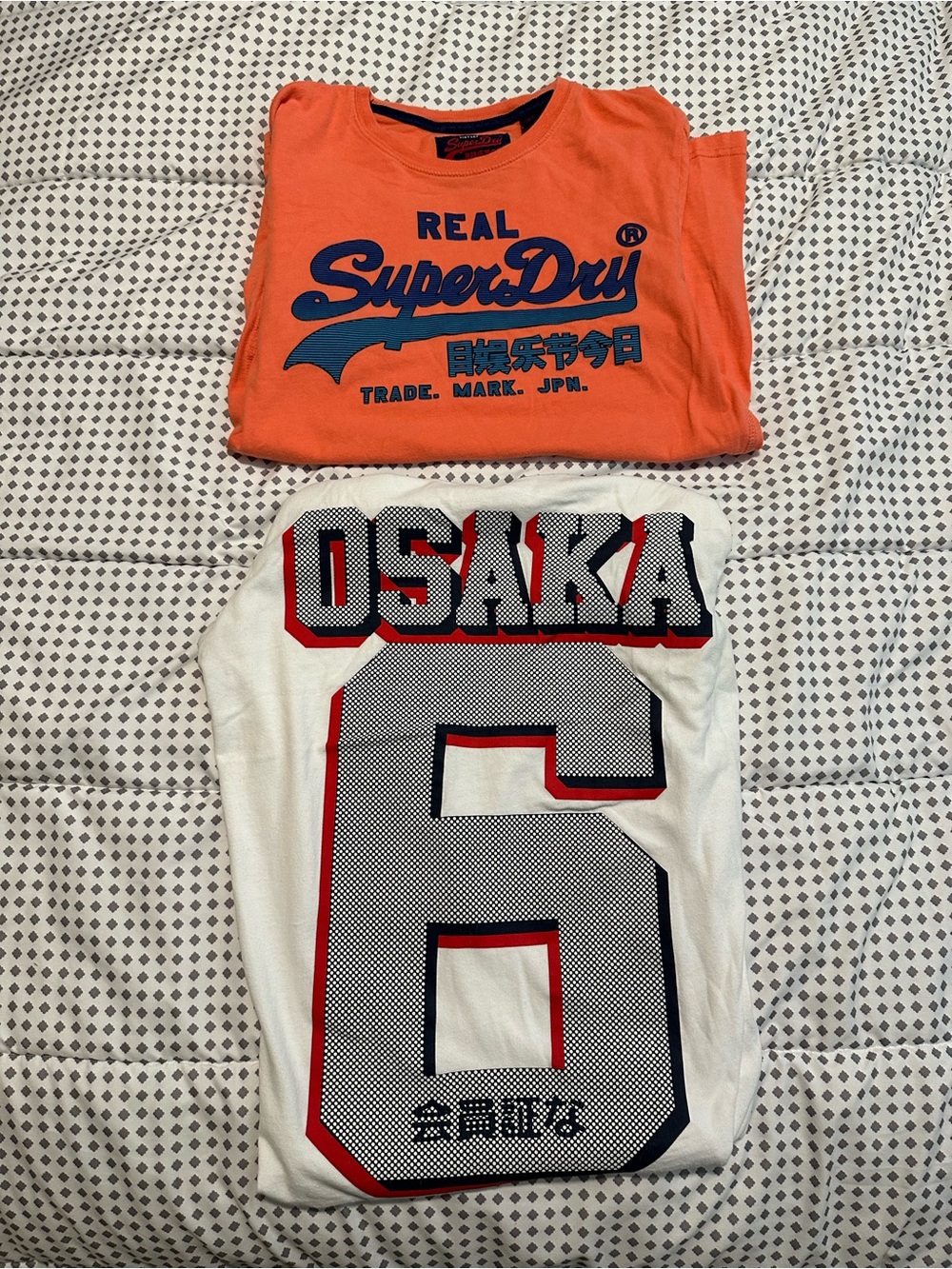 Two Superdry T-Shirts Classic Script and Osaka 6